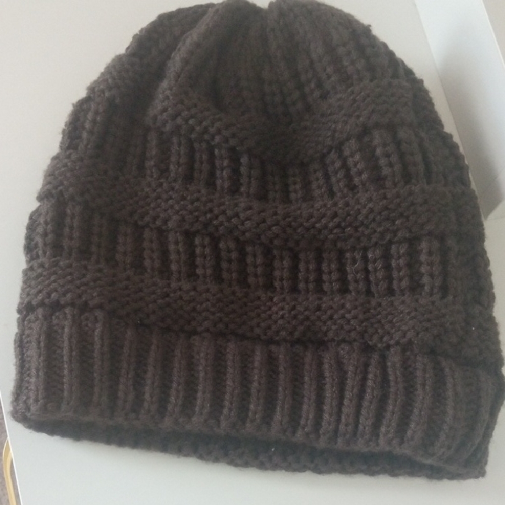 Brown Knit Beanie